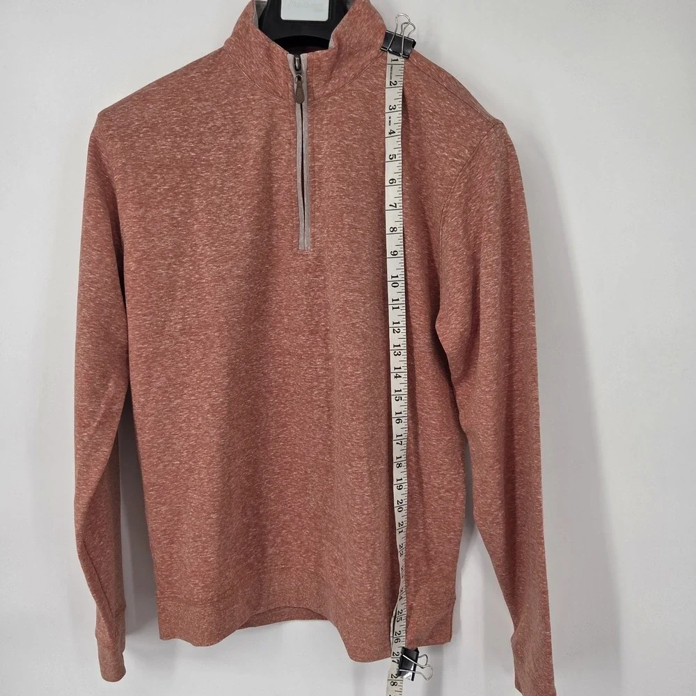 johnnie-O Sully 1/4 Zip Pullover‎ Men's Medium Burnt Orange Heathered